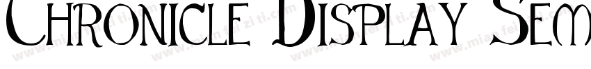 Chronicle Display Semi字体转换